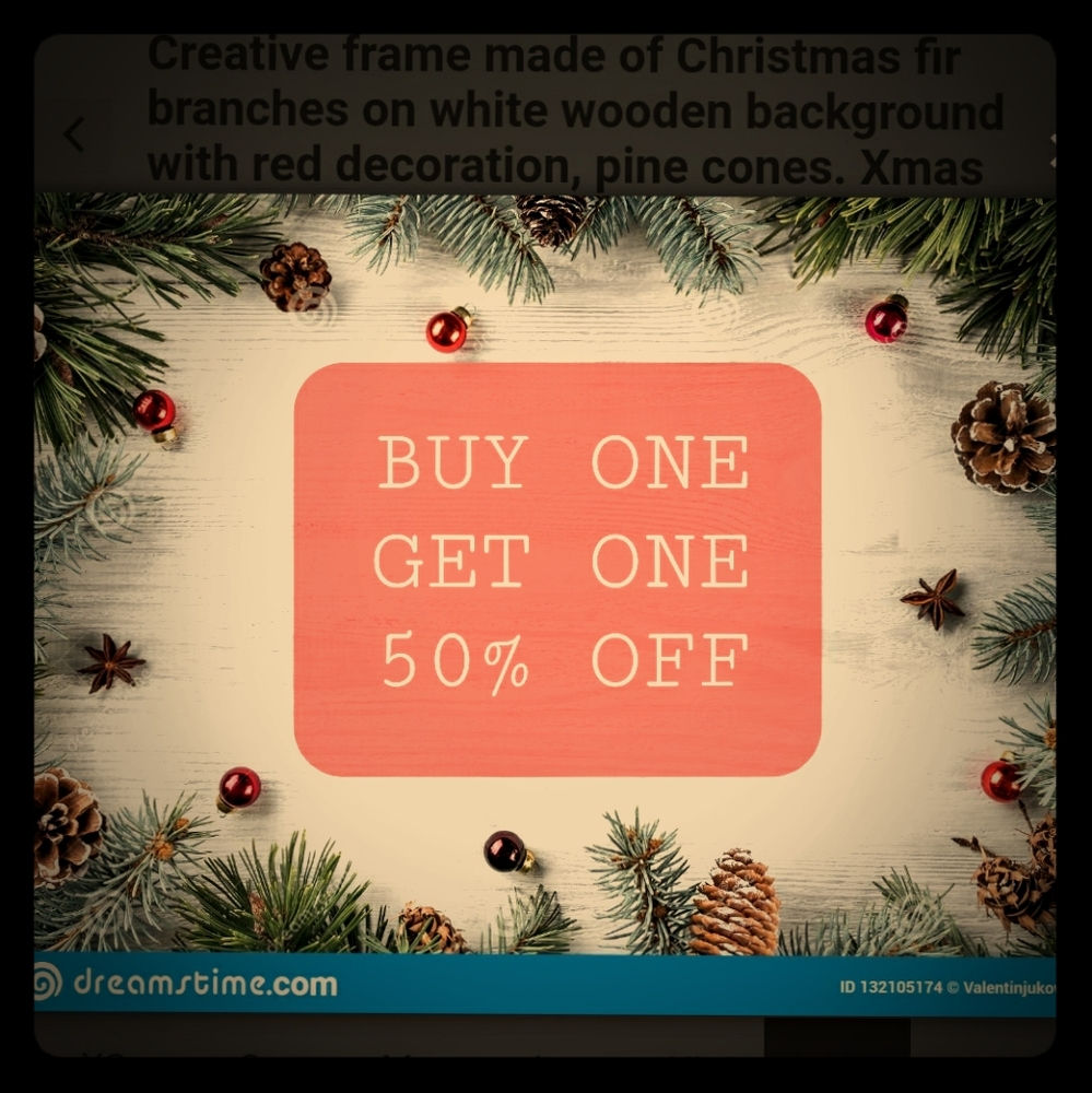 Buy and item and get another for 50% off